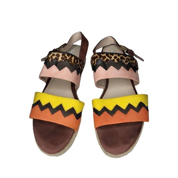 Cole Haan Cloudfeel Espadrille Sandals Women Sz 8 b Flat Multicolor Soutwestern - Picture 3 of 6